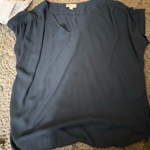 LOFT Deep Blue V-Neck Blouse